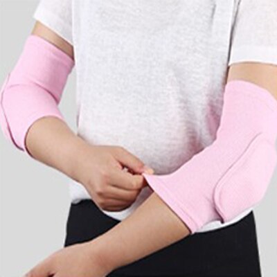 Elastische Ellenbogenschützer Verdickter Schwamm Ellenbogen Knieschützer Schutz Basketball Volleyball Sport Armmanschette Pad Erwachsene freundlicher: M / Burgunderrot
