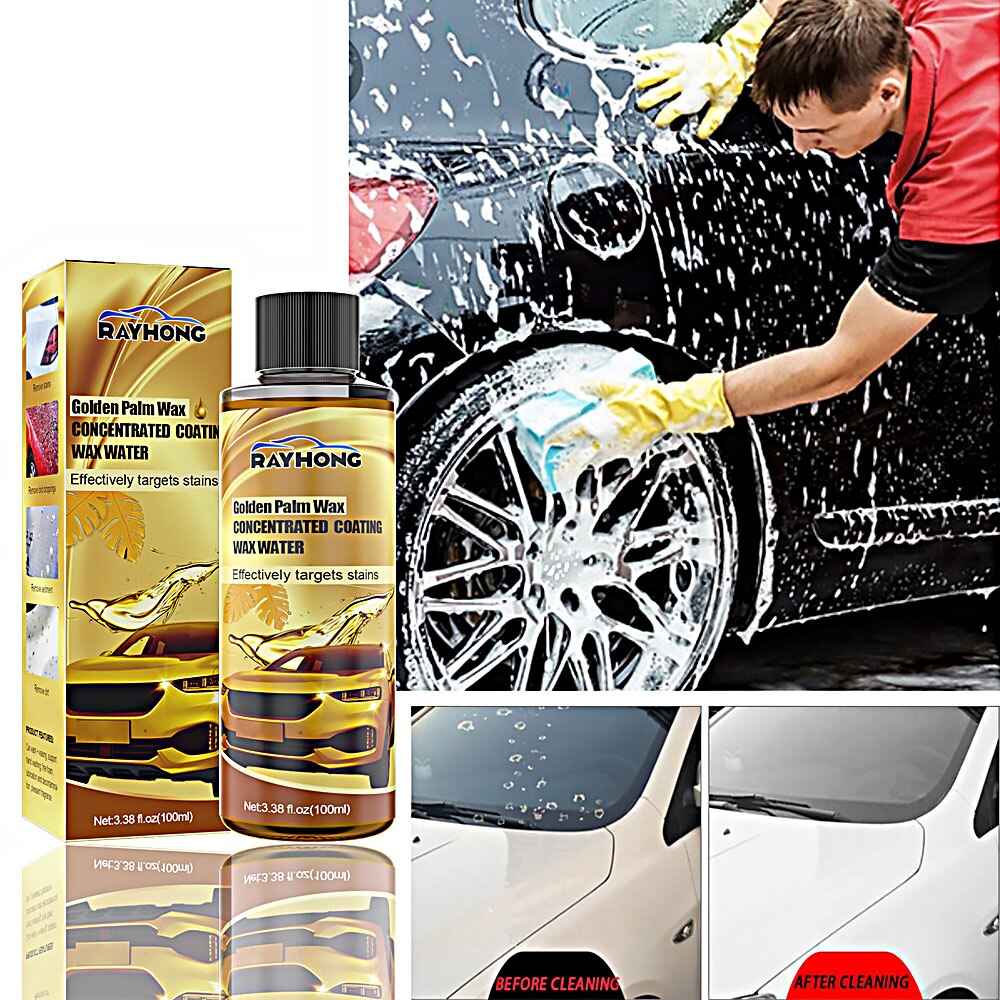 Car Wash Wax Foam Cleaner Carnauba Wax 3 in 1 Ceramic Coating Car Wax Polish Top Coat Polish Paint Sealant
