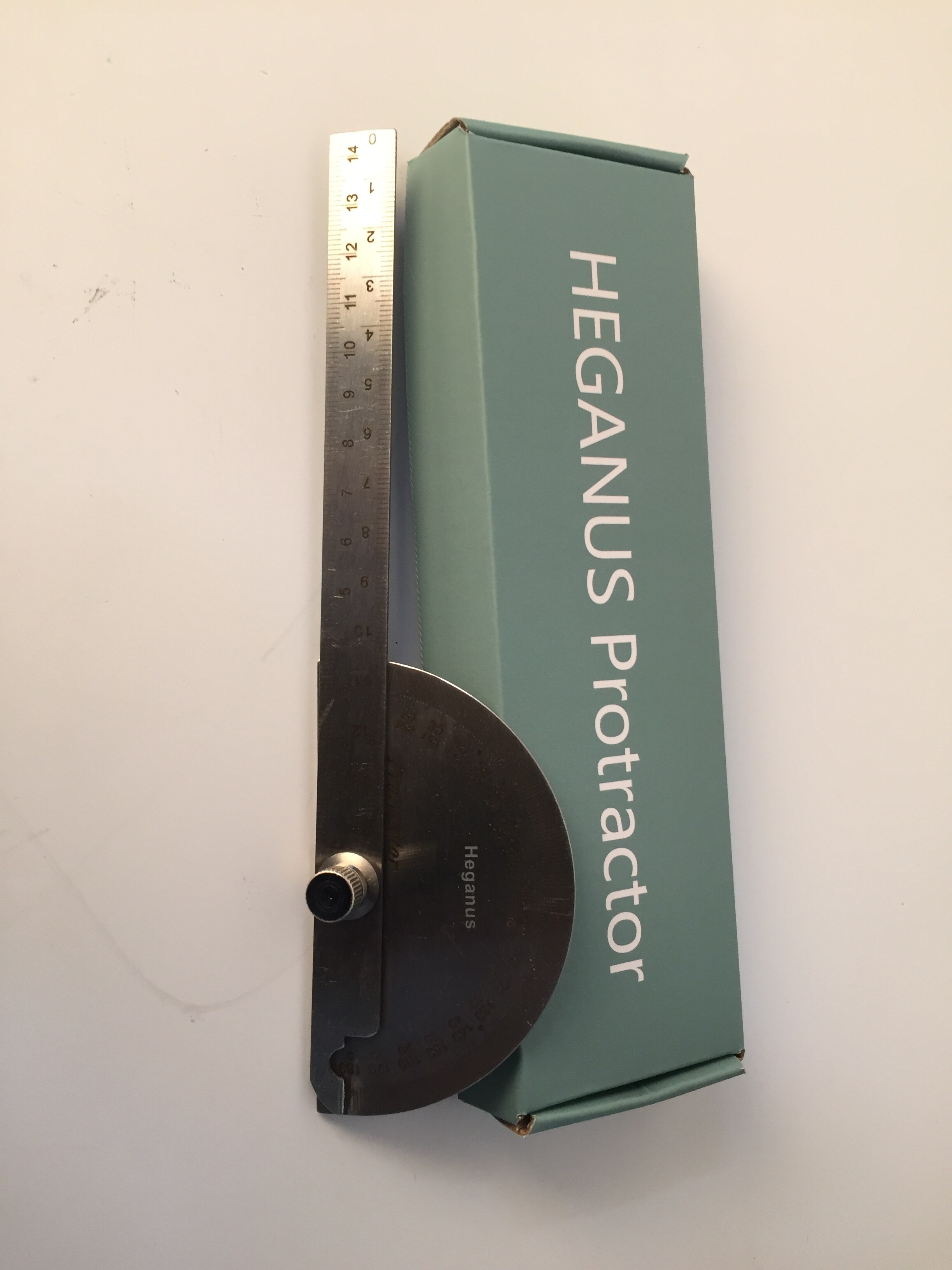 Heganus Stainless Steel Angle Protractor, 0 to 180 Degrees