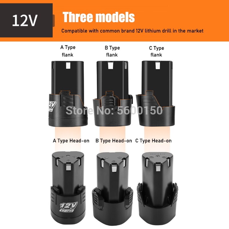 12V Household Rechargeable Lithium battery Can be used as Power Tools Electric Screwdriver Electric drill Li-ion Battery