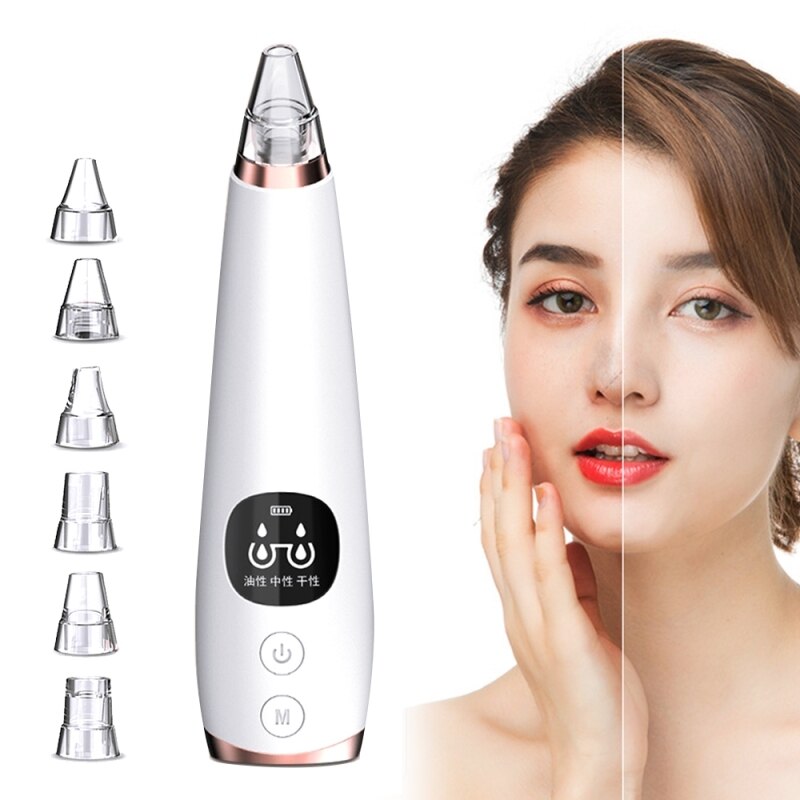 Electric Vacuum Blackhead Black Dot Remover Face Pore Skin Care Acne Pore Cleaner Pimple Removal Vacuum Suction Facial Tools