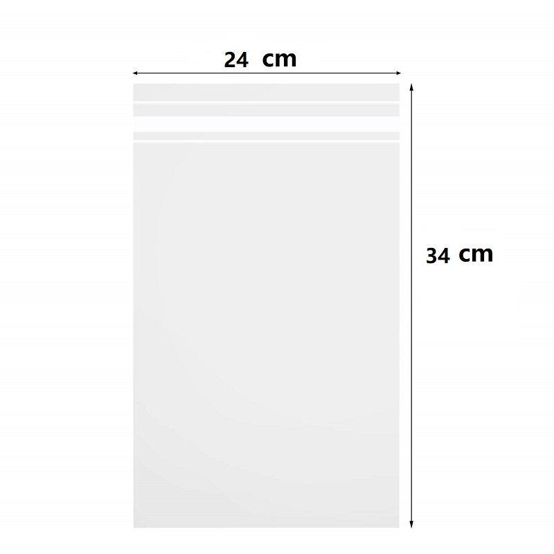 100Pcs/Pack Crystal Clear Resealable Polypropylene Poly Bags for Packaging, Clothing &amp; T Shirts Opp Self Adhesive Plastic Bag: Thickness 0.08mm / C