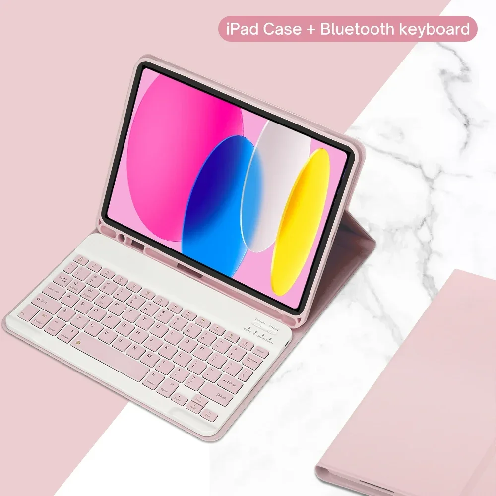 for Apple IPad 11th Generation (A16) 10.9 Inch Case Magnetic Wireless Bluetooth Keyboard+Tablet Cover for IPad 10th Gen