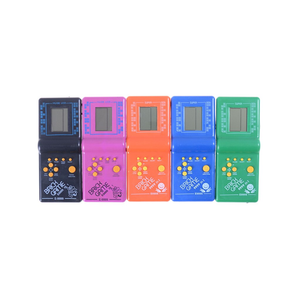 Classic Tetris Brick Game Handheld Game Machine Kids Game Machine with Game Music Playback without Battery