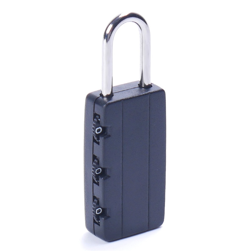 Zwart Beveiliging Combinatie Sloten Reizen Bagage Tas Hangslot Gym Locker Koffer Lock Koffer Bagage Wachtwoord Code Lock Hangslot