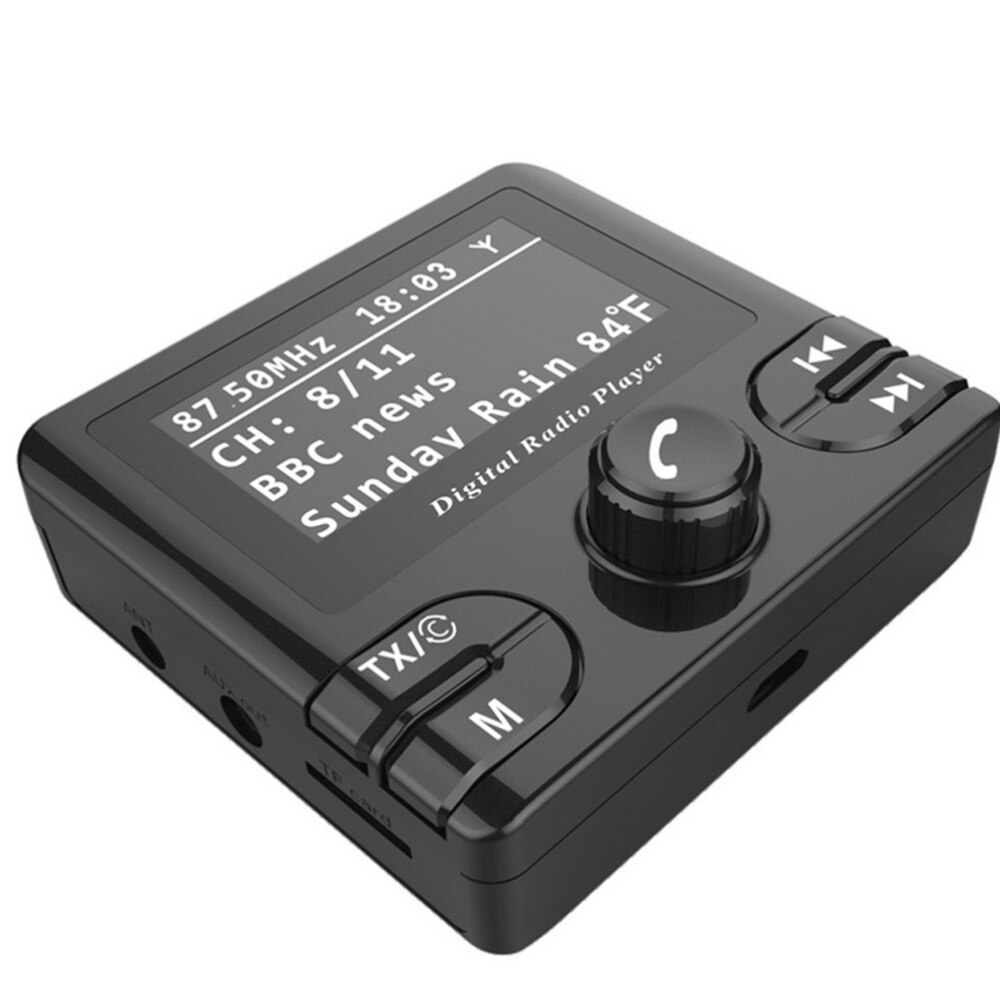 1Pc On-board Screen Vehicle-mounted In-car Automobile BT Player DAB Receiver Radio Receiver FM Transmitter