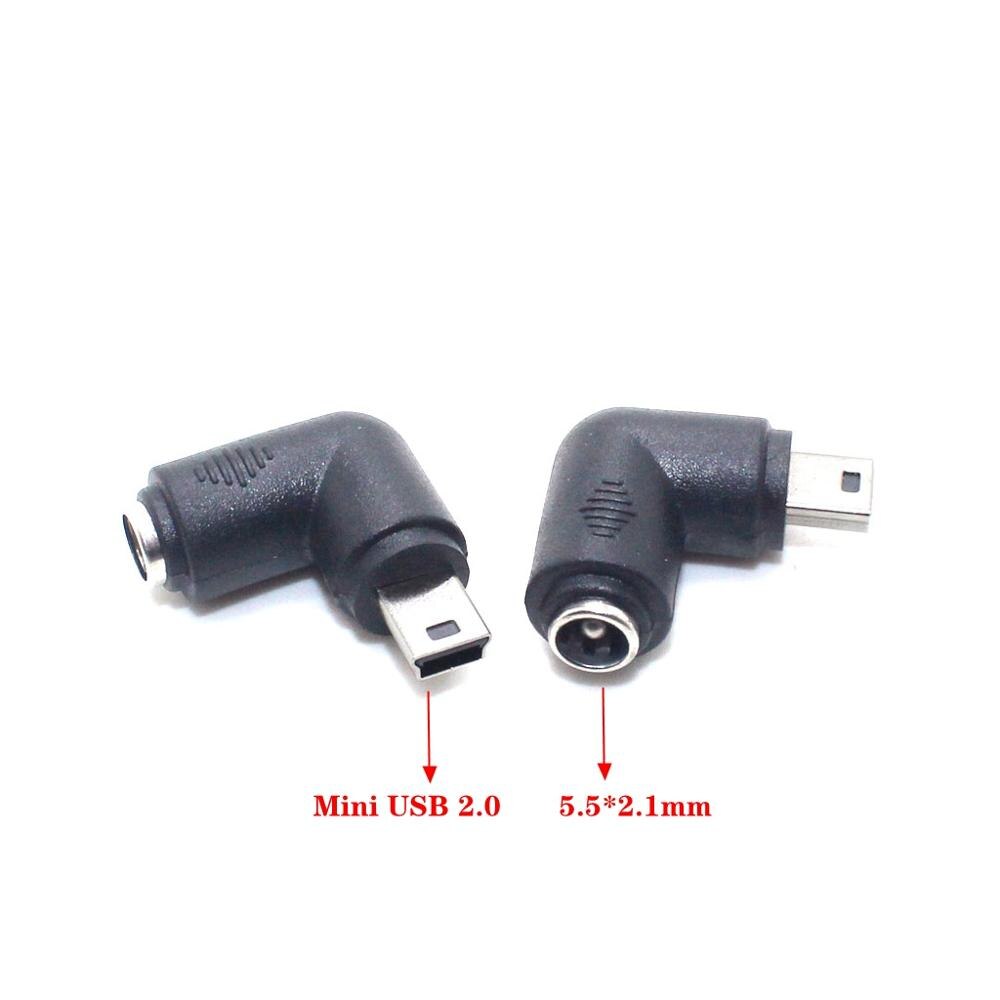 5v dc 5.5 * 2.1 mm strømstik usb type c usb-c type -c 5.5mm *2.1mm mini usb højre &amp; micro usb dc strømstik adapter 1 stk: Vinkel mini usb