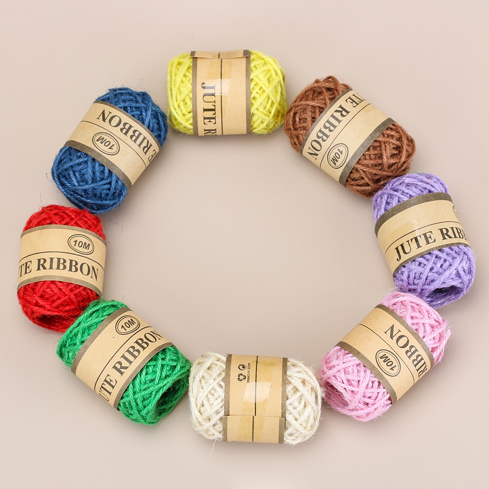 10m natuurlijke jute touw diy touw koord hennep touw 1mm rustieke verpakking touw bruiloft sticker huis textiel kleding decoratie