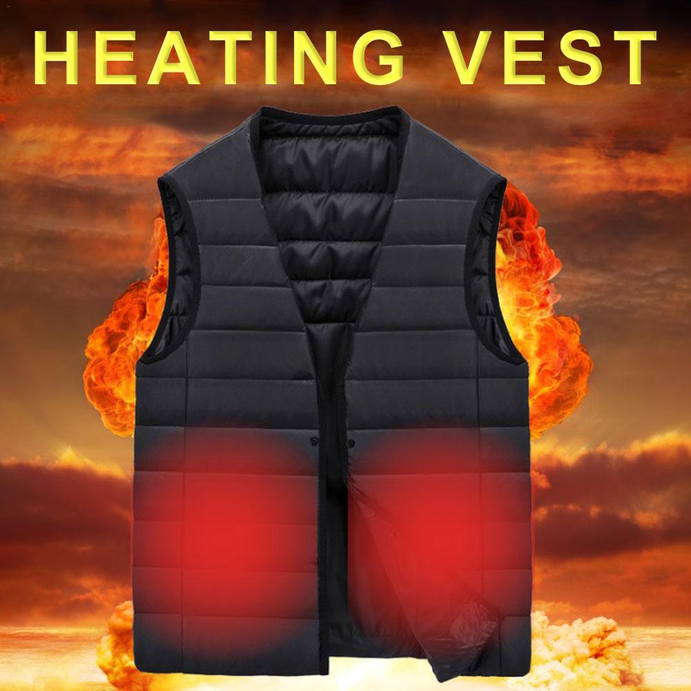 Mannen Vrouwen Outdoor USB Infrarood Verwarming Vest Jas Winter Elektrische Thermische Kleding Vest Vissen Wandelen Skiën