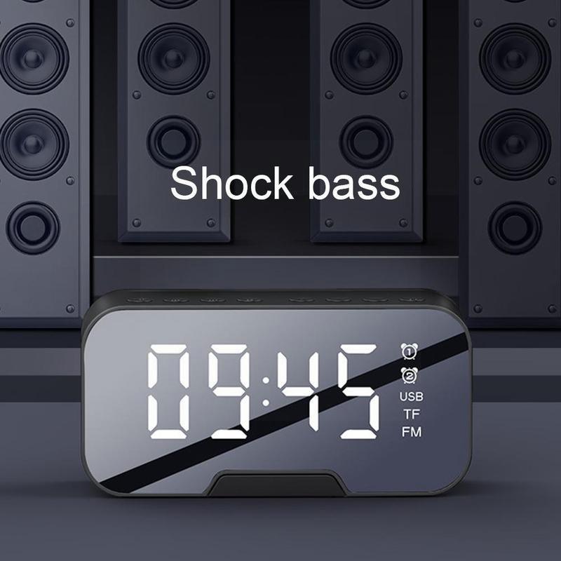 Standard Version G10 Mirror Clock Wireless Bluetooth Radio Adjustable Screen Brightness Clock Digital Led Alarm Clock Suppo Q1n6