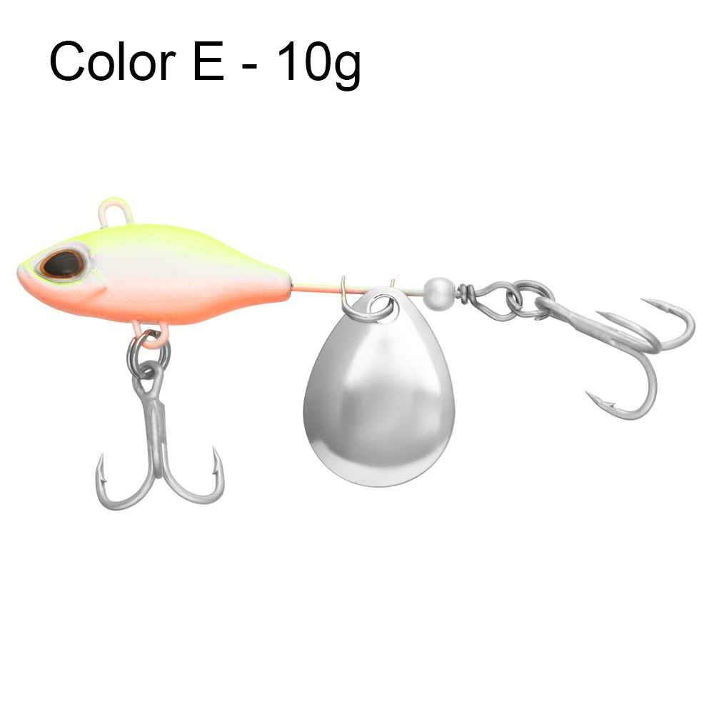 1PC 44mm/13.6g Metal Mini VIB łyżka Spin cekiny przynęta Tackle Pin twarda przynęta Crankbait wibracje Spinner tonący przynęty: Color E -10g