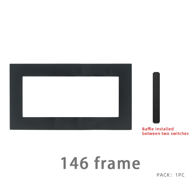 Prise de courant murale Usb, UK US, panneau plastique noir, Module de bricolage, fonction clé, combinaison libre prises électriques prise electrique prise murale prise usb encastrable douille legrand prise murale usb: 146Frame