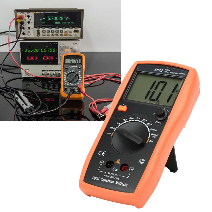 6013 Digital Multimeter Capacitance 20000uF Meter Manual Range Capacitance Tester Measure Tool