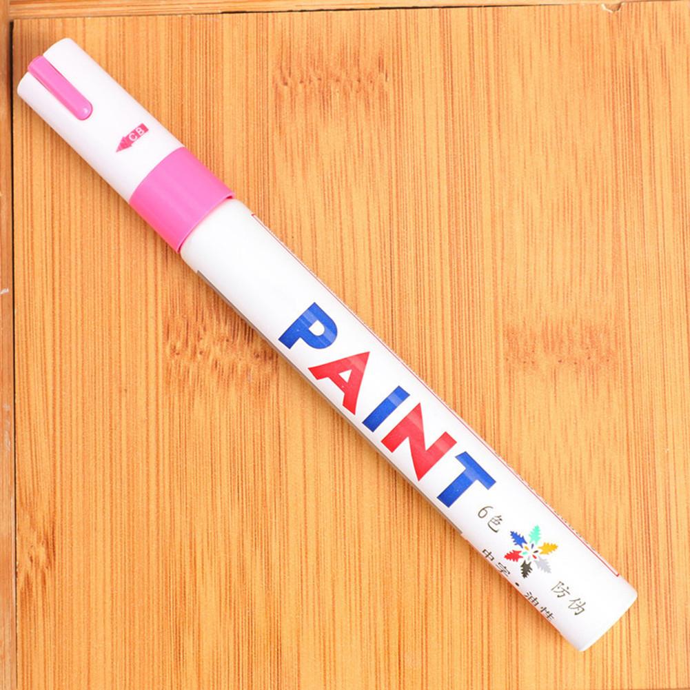 colorful Universal Waterproof Tyres Cars pen Doodle Pen Permanent Paint markers Graffiti Oily Marker Pen: Pink