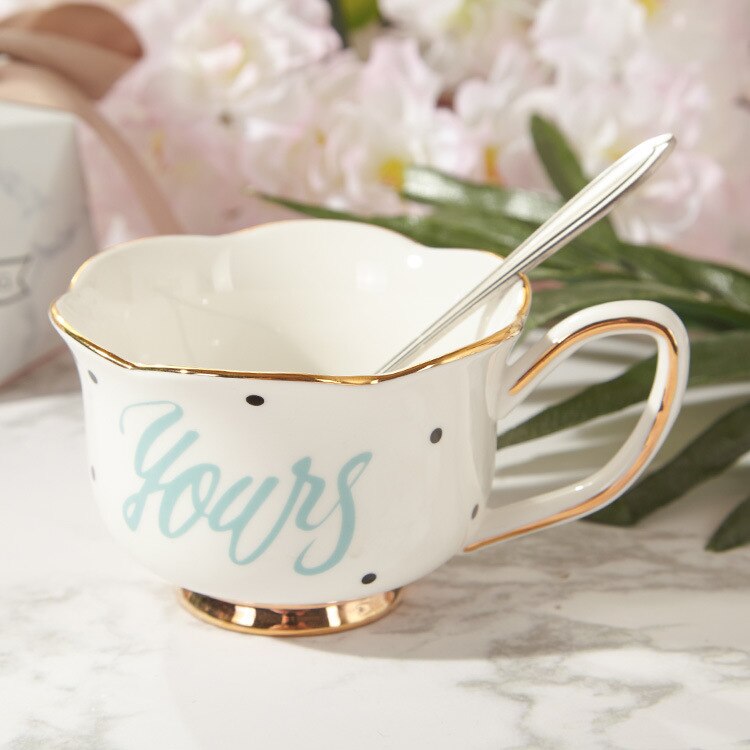 Gold Afternoon Tea Cup Saucer Set Coffee Cup Tea pot Set Tea Tray Bridesmaid
