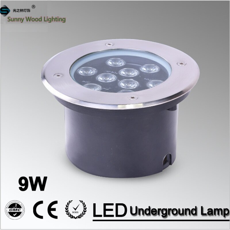 9W Led Ondergrondse Licht, 160Mm 85-265Vac Input IP67 Rvs Led Ingebouwde Lamp, outdoor Waterdichte Ingegraven Spot Light