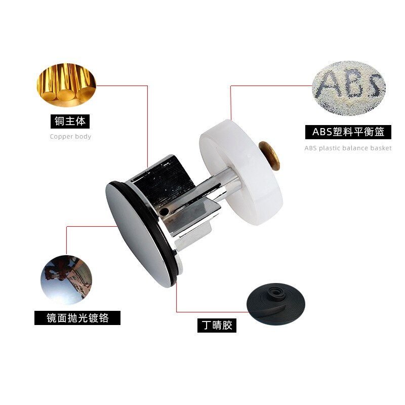 1PCS Wash Basin 38mm Popped Up Plug Round Cover Stopper Button Sink Bathtub Strainers Drains Kitchen Bathroom Toilet Accessories