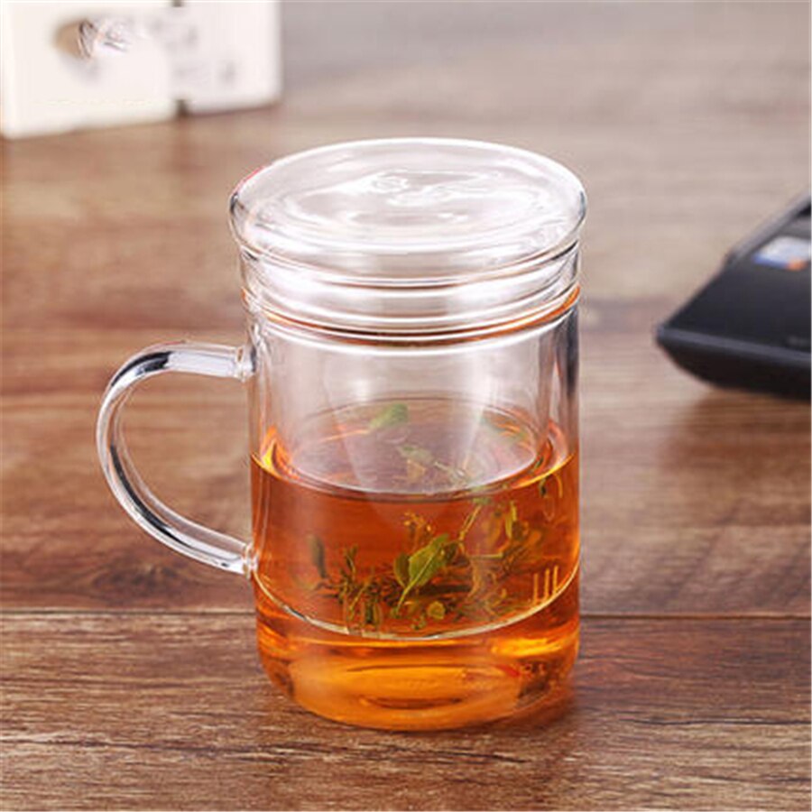 Café Transparent DDQ116 de tasses de thé de Fincan d'eau de cruche en verre d'eau plus épaisse avec l'infuseur