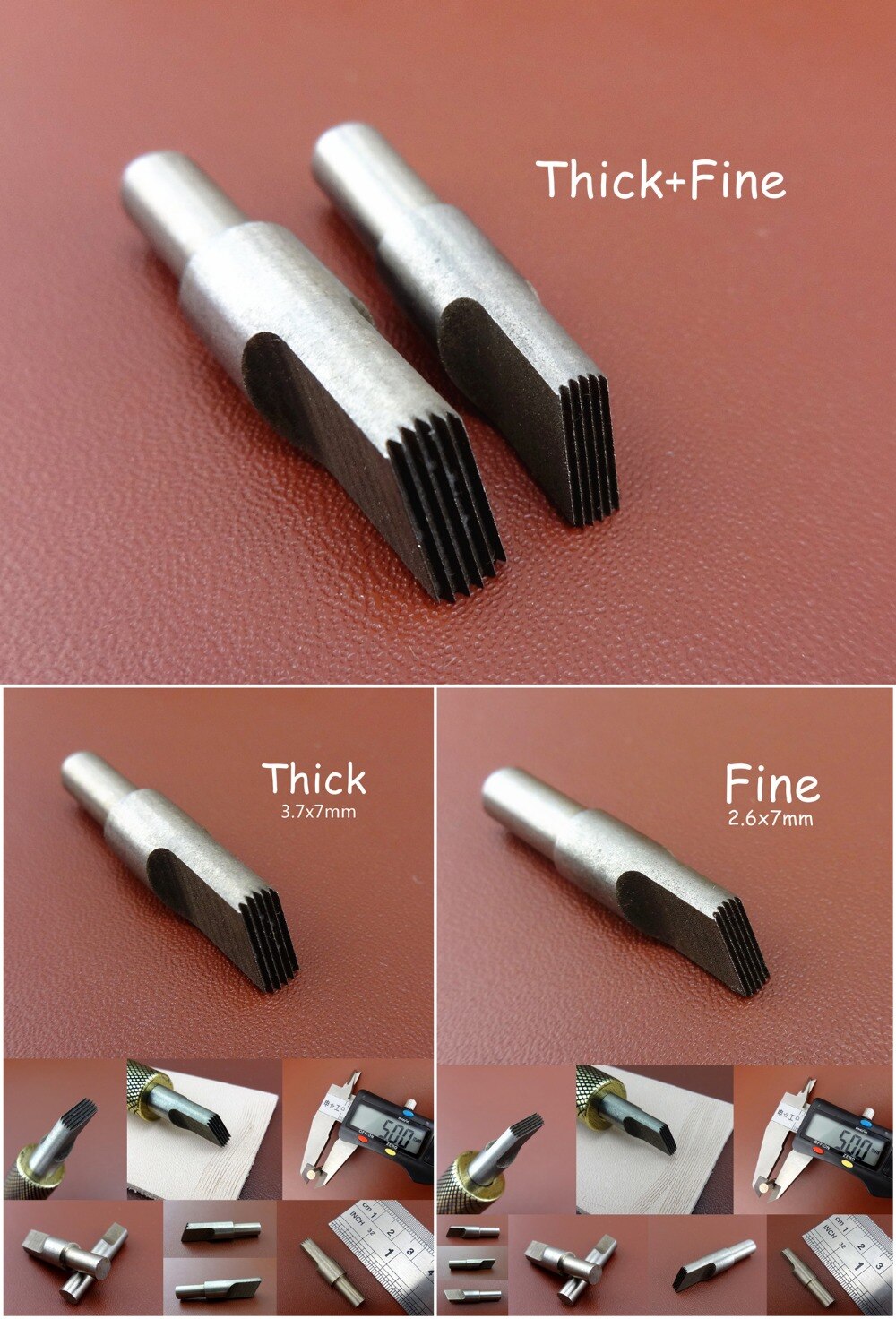 3 Kinds Leather Craft Swivel Carving Knife Cutter Filigree Hair Dotted Line Blade Head Tool - Sewing Stitching Carving Stamping