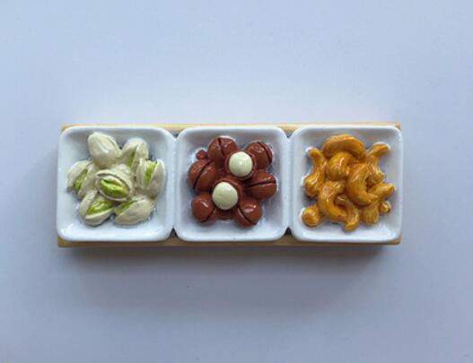 Imanes de nevera 3D pintados a mano, imán magnético para turismo, recuerdos, nevera, , fresa, sandía, patatas fritas, Chocolate: 005