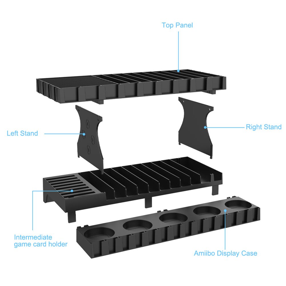 Multifunctional storage rack for Nintend Switch Console Storage Bracket Disk Storage Tower Game Card Box Storage Stand Holder