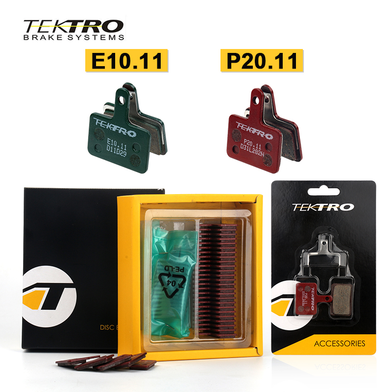 TEKTRO E10.11/P20.11 Pastiglie in ceramica metallica MTB strada Pastiglie freno a discoteca pieghevoli per bicicletta per Shimano MT200 M375 M285 M515