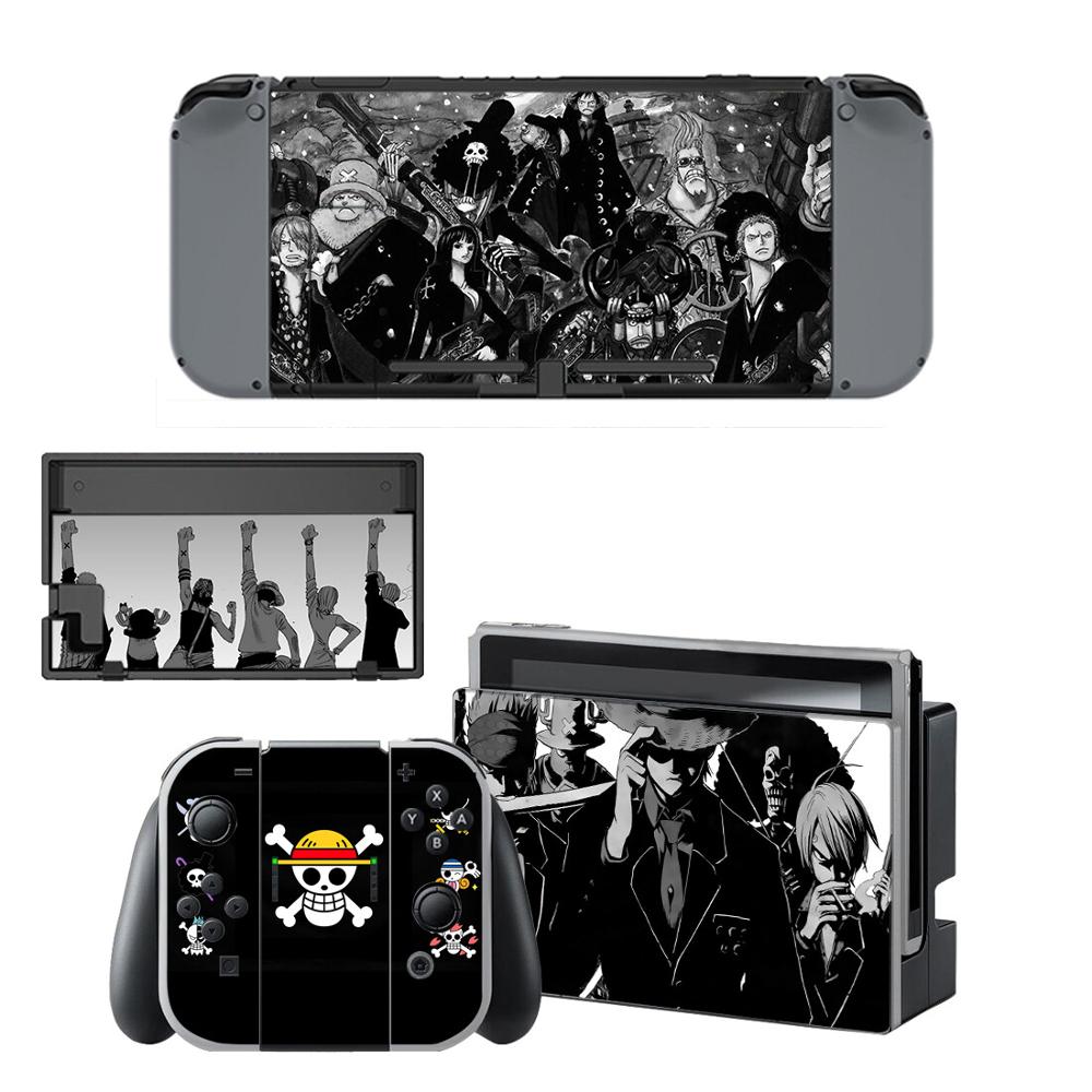 One Piece Luffy Screen Protector Sticker Skin for Nintendo Switch NS Console Dock Charger Stand Holder Joy-con Controller Vinyl