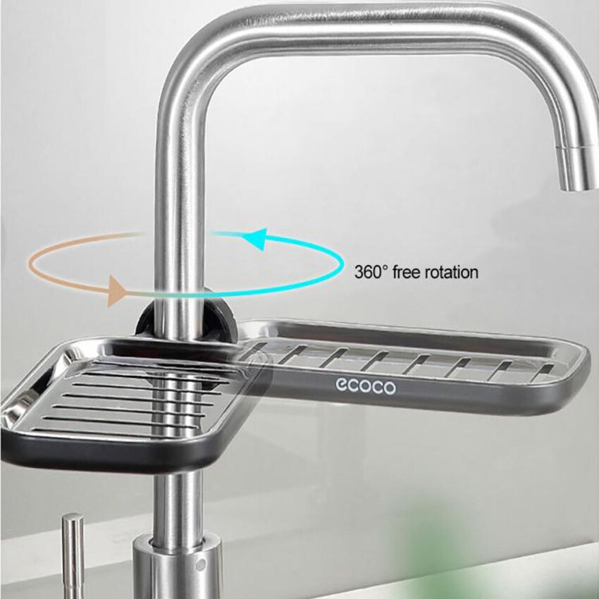 Verstelbare Gootsteen Sponsbakje Kraan Spons Zeep Magazijnstelling Schotel Doek Afvoer Houder Voor Badkamer Keuken Accessoires Organisator