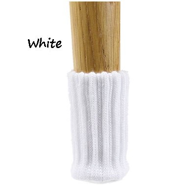 4 Stks/set Anti Slip Meubels Benen Mat Voor Stoel Sokken Bumper Demper Tafel Voeten Tapijt Caps Viltjes Breien Protector: white