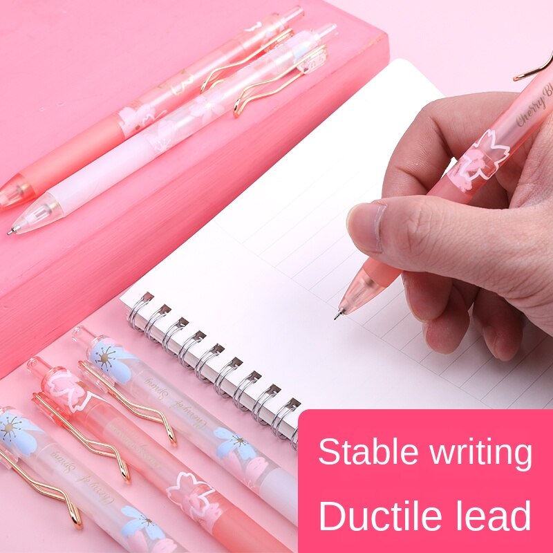 M&amp;G Cherry Pink Mechanical Pencil 0.5mm Lead Automatic Pencils Student Drawing for school office supplies