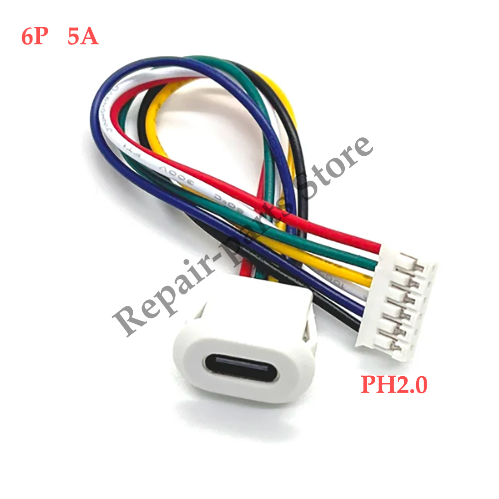 2 ~ 10PCS USB Typ-C Wasserdichte USB Stecker Direkte kompression weibliche basis Buchse Lade Interface Mit schweißen Draht