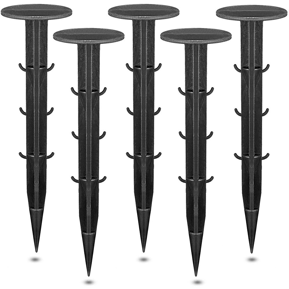 100Pcs Plastic Stakes, Yard and Garden Stakes, Gardening Ground Sturdy Rustproof Stake for Plant Support, Holding Down Tents