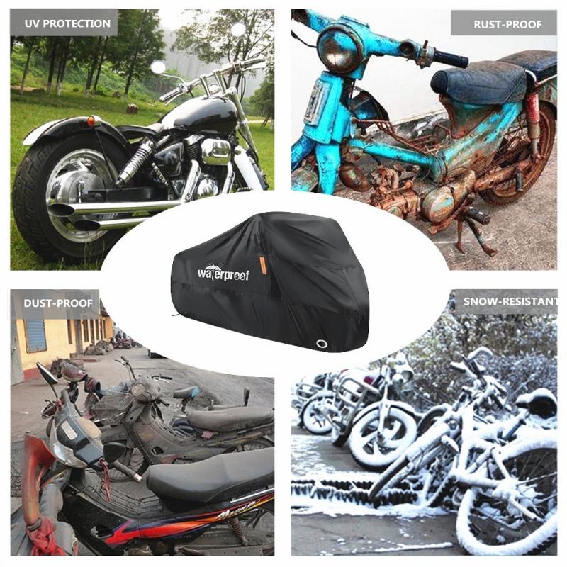 Universal Outdoor Motorcycle Cover UV Dust Rain Snow Protector Motor Scooter Cover All Season Waterproof Reflective Car Cover