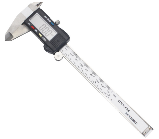 Calibrador Digital de acero inoxidable de 0-100mm, 4 pulgadas, mini calibrador vernier electrónico de bolsillo, calibrador deslizante de plástico, medidor de espesor de gema: 150mm