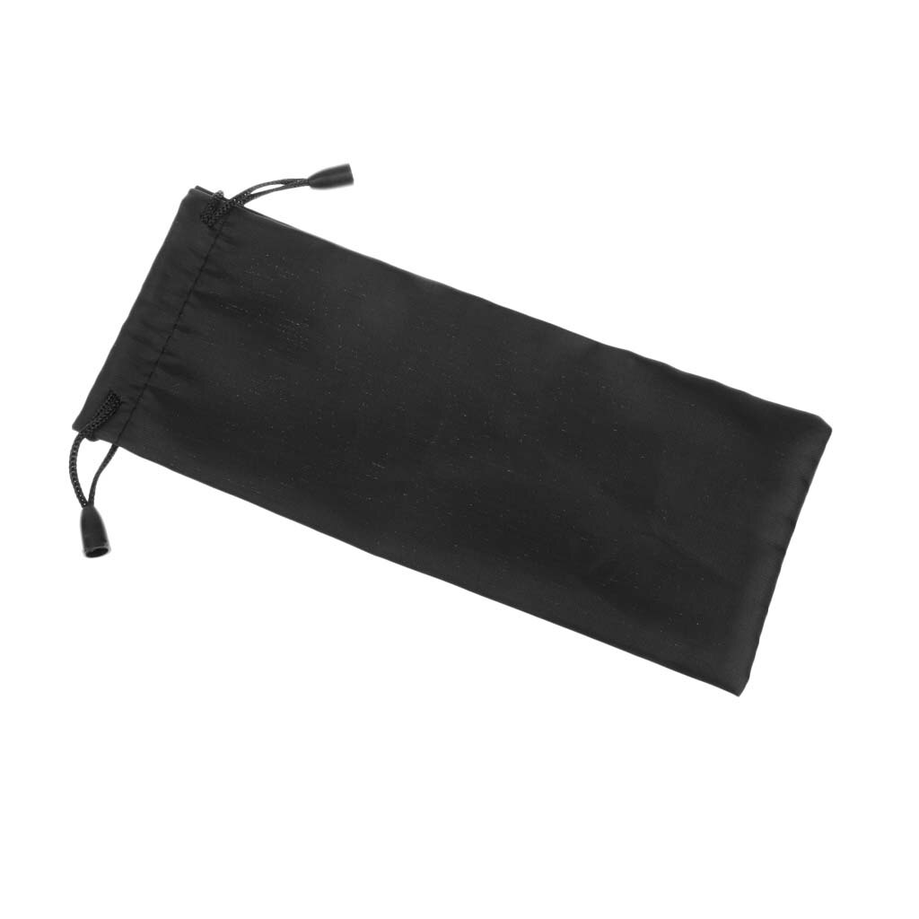 Outdoor camping awning tent pegs storage bag with drawstring - black