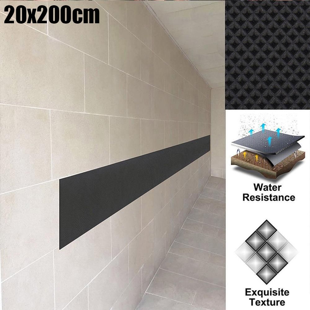 200x20cm Auto Safety Parking Bumper Wall Guard Car Door Protector Garage Rubber