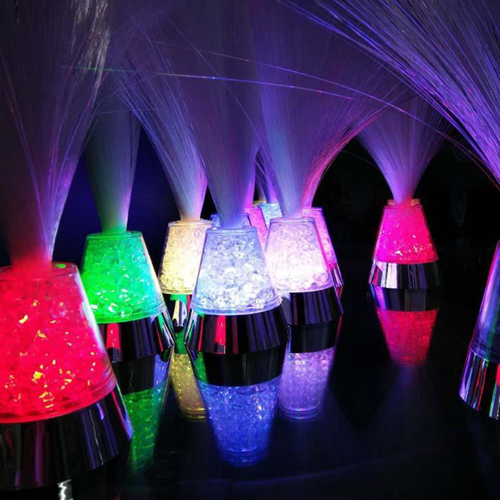 Optisk fiber ljus färgglad atmosfär festlampa festival stjärnhimmel bröllop led färgskiftande scen fiberoptisk lampa för