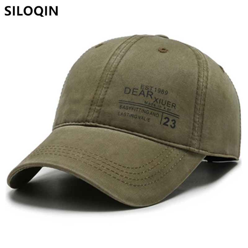 SILOQIN unisex cotton baseball cap for men women fitted hat gorras snapback hats washed caps adjustable couple hat brands cap