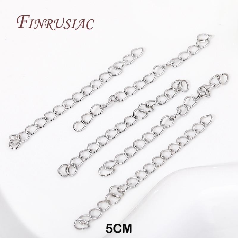 5CM Brass Extension Chain 18K Gold Plated Bulk Bracelet Tail Chain Connector DIY Chains Accessories Supplies For Jewelry: L / green