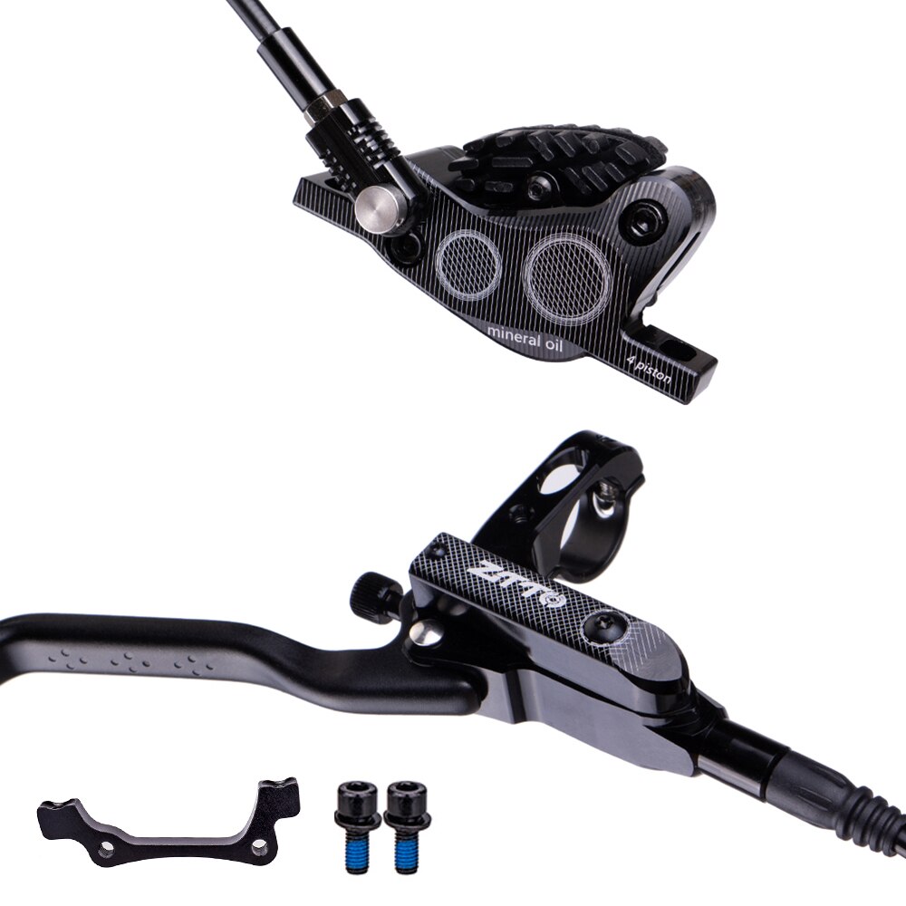Ztto Mtb 4 Zuiger Fiets Hydraulische Schijfrem M840 Met Cooling Pads Olie Druk Racefiets Rotor Remklauwen Is Pm mount: R 145cm BK-Cooling