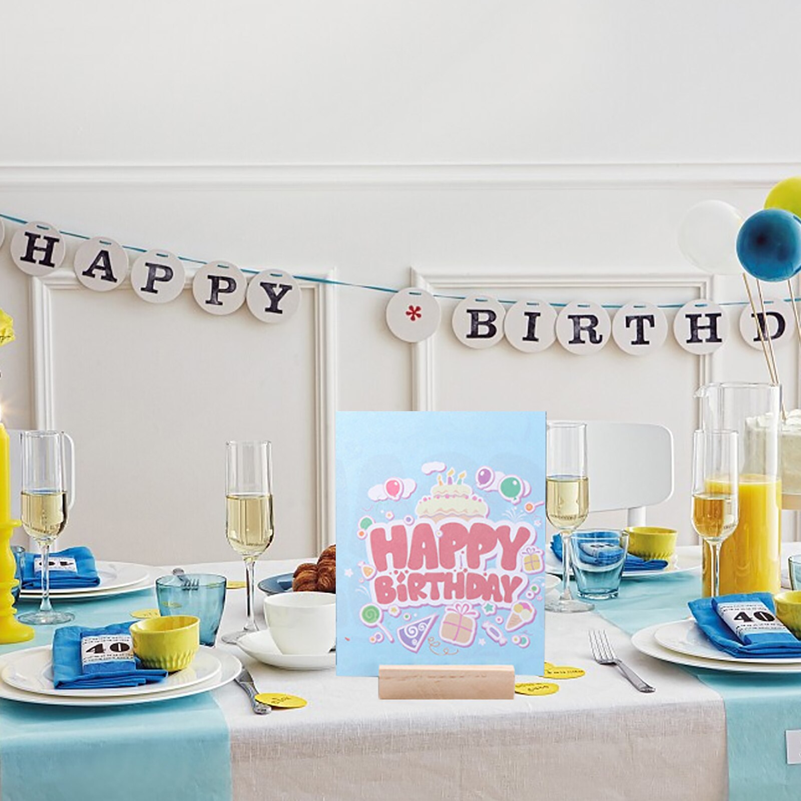 Wood Display Stands 12 Pack Menu Photo Picture Stands for Wedding Dinner Home Party Events Decoration