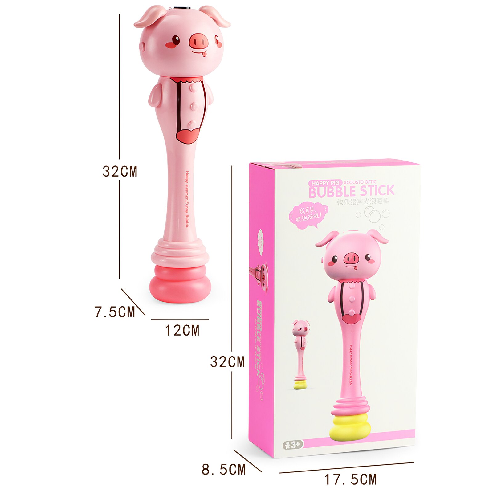 Automatische Bubble Blazen Machine Kleine Roze Varken Elektrische Bubble Machine Muziek Glow Outdoor Speelgoed Zomer Spelen Kinderen Speelgoed