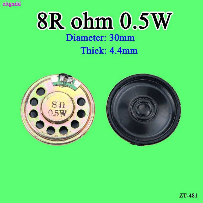 1 stücke Neue Ultra-dünne Mini lautsprecher 8 Ohm 0,5 Watt 0,5 W 8R lautsprecher Durchmesser 10 15 20 23 26 30 32 40 50 mm 4CM dicke 6 4 3MM: 30x4.4mm