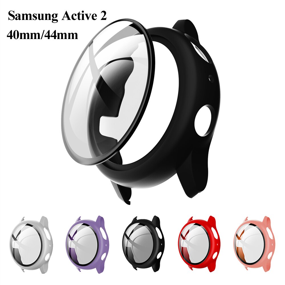 Samsung galaxy watch aktiivinen 2 40mm 44mm koko näytönsuoja matta kova pc kotelo suojakuori puskuri luksuskellon runko