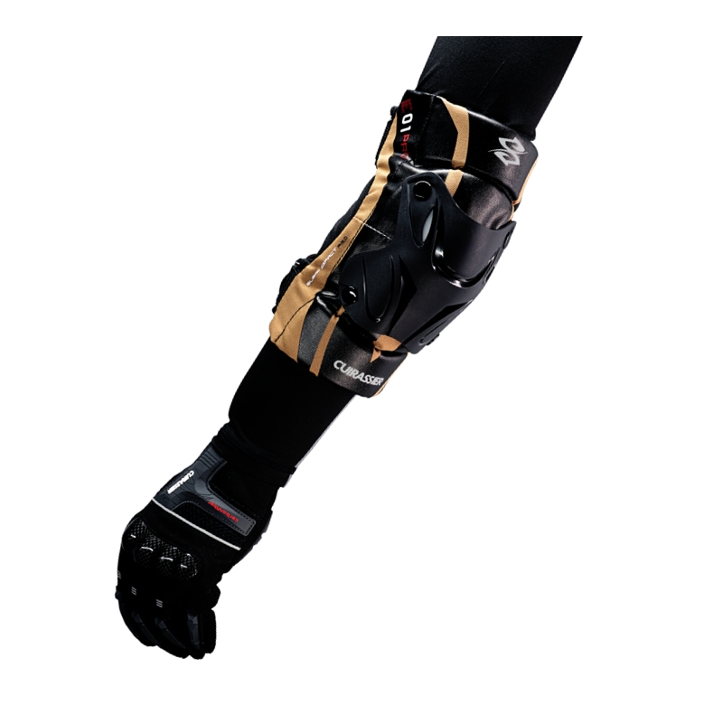 Cuirassier K01-3 Motorcycle Knee Pads Set Knee Protector Moto MX MTB Motocross Protective Gear Knee Guards Kneepad Protection: E01-3-Desert yellow
