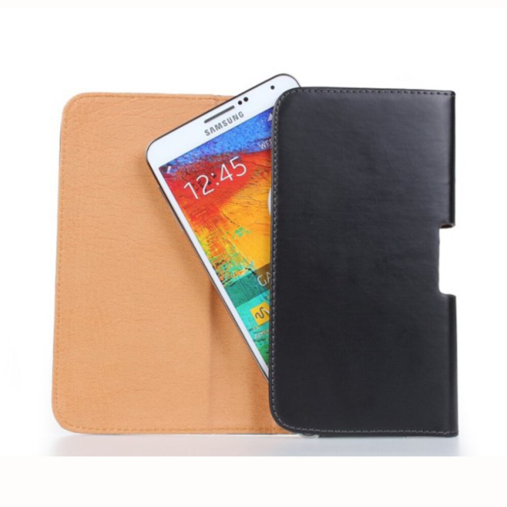 Universal Phone Bag Pouch Lederen Taille Case Voor Fly 5S Holster Tas Riem Case Voor HTC Desire 210