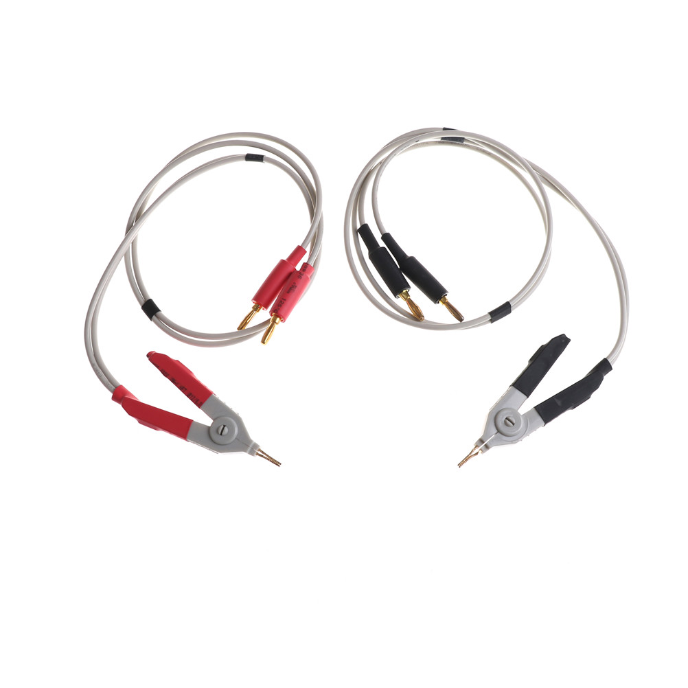 2Pcs Meter Test Leads Lead / Clip Cable / Clamp Terminal Probe Wires with 4 Banana Connector