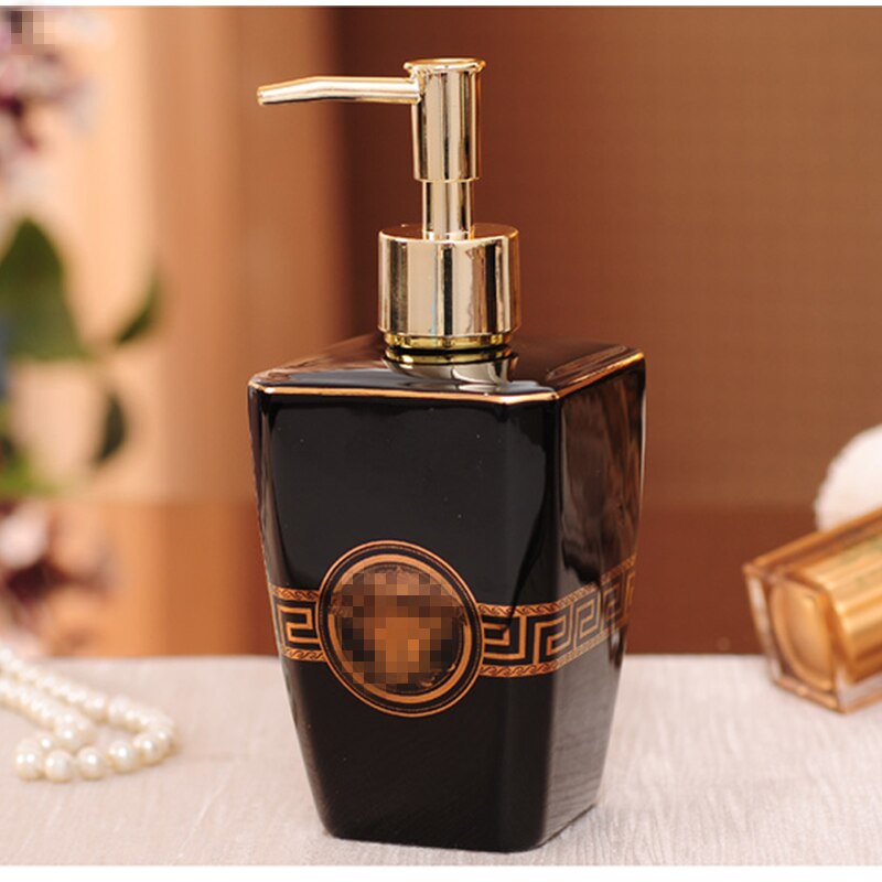 Soap Dispensers Ceramic Emulsion Dispensing Bottle Preser Portable Soap Dispensers Perfume Hand Shower Gel Shampoo Bottle 400ML