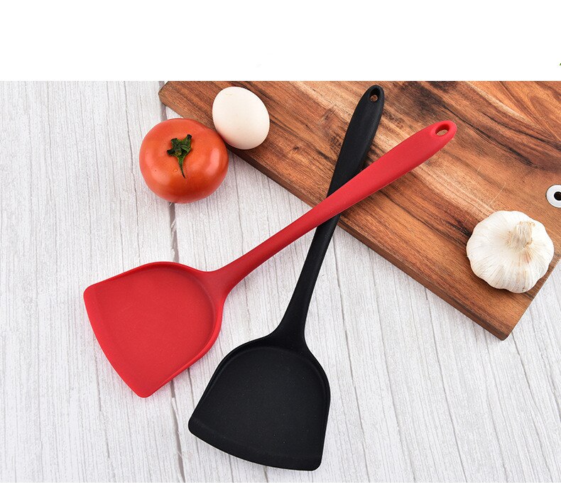 1PC Kitchen Utensil Turners Spatula Heat Resistant Integrate Handle Silicone Spoon Scraper Pan Spatula Cake Kitchen Cook OK 1198
