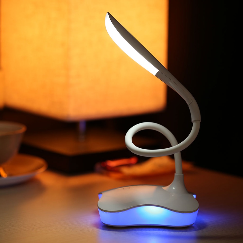 Woodpow kløver ledet bordlampe usb genopladelig 3 niveau touch dæmpbar bordlampe undersøgelse læsning bog lys til soveværelse nat lys